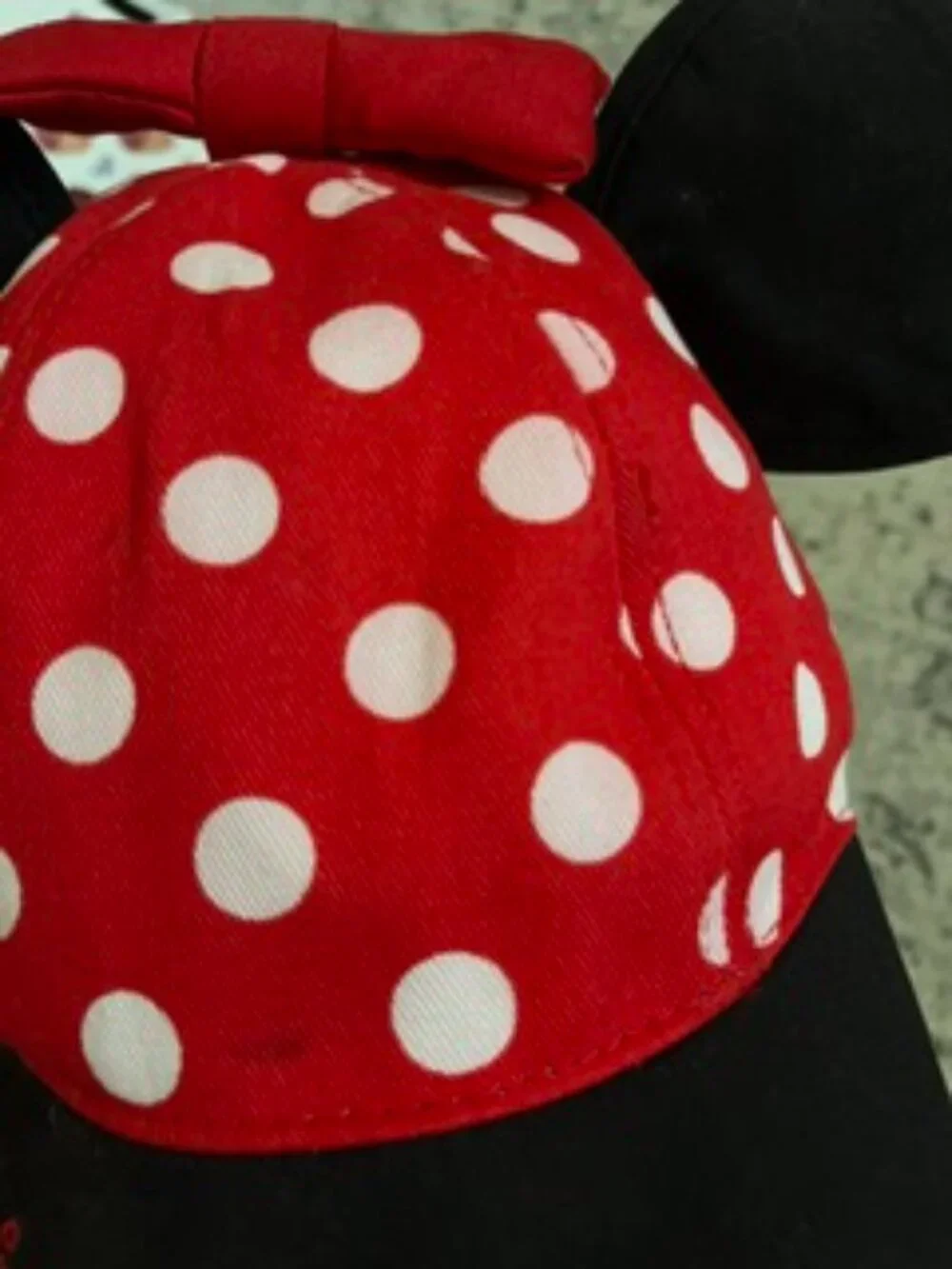 🧡3/$15 Disney Parks Minnie Mouse Red White Polka Dot Ears Snapback Youth Size